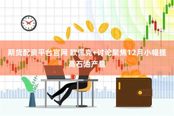 期货配资平台官网 欧佩克+讨论聚焦12月小幅提高石油产量