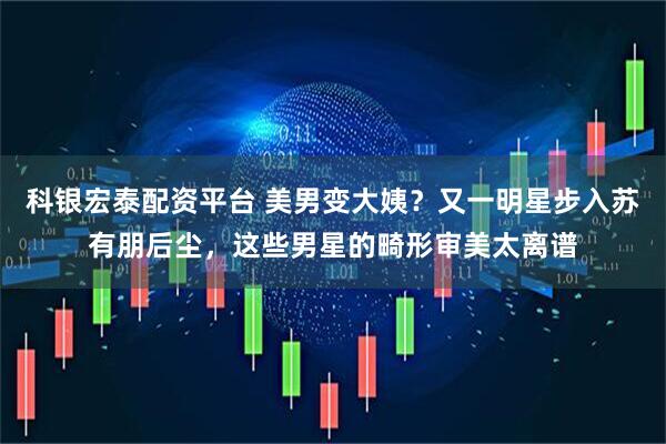 科银宏泰配资平台 美男变大姨？又一明星步入苏有朋后尘，这些男星的畸形审美太离谱