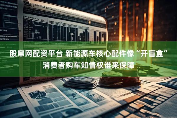 股窜网配资平台 新能源车核心配件像“开盲盒”消费者购车知情权谁来保障